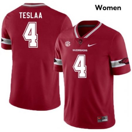 Men GameDay Isaac TeSlaa #4 Arkansas Stitched College Football Jersey