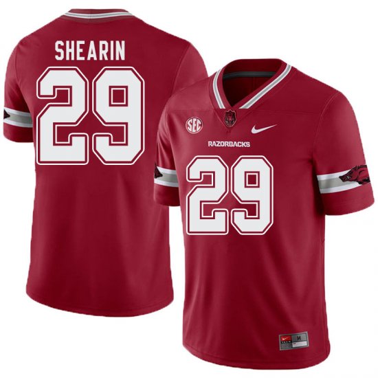 Men GameDay Asa Shearin #29 Arkansas Stitched College Football Jersey