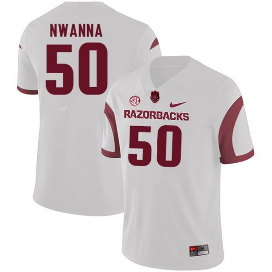 Men GameDay Chibueze Nwanna #50 Arkansas Stitched College Football Jersey