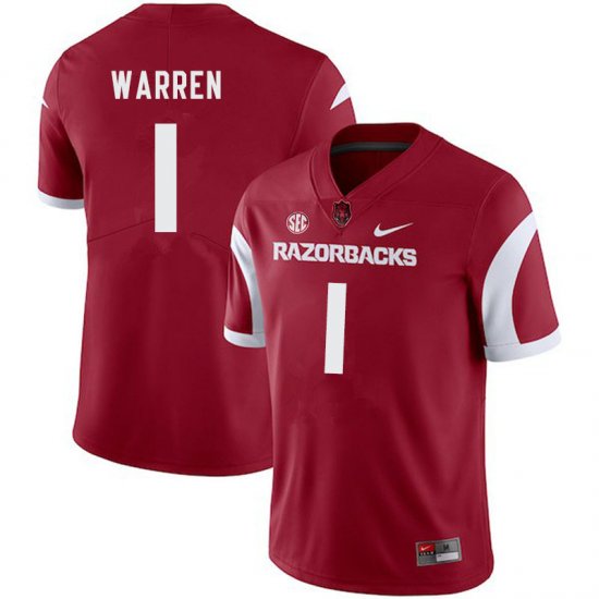 Men GameDay De\'Vion Warren #1 Arkansas Stitched College Football Jersey