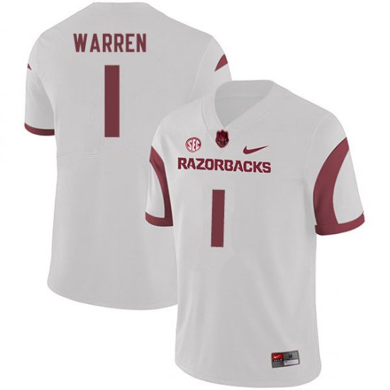 Men GameDay De\'Vion Warren #1 Arkansas Stitched College Football Jersey