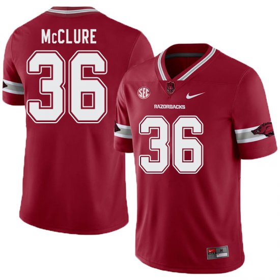 Men GameDay D\'Vone McClure #36 Arkansas Stitched College Football Jersey