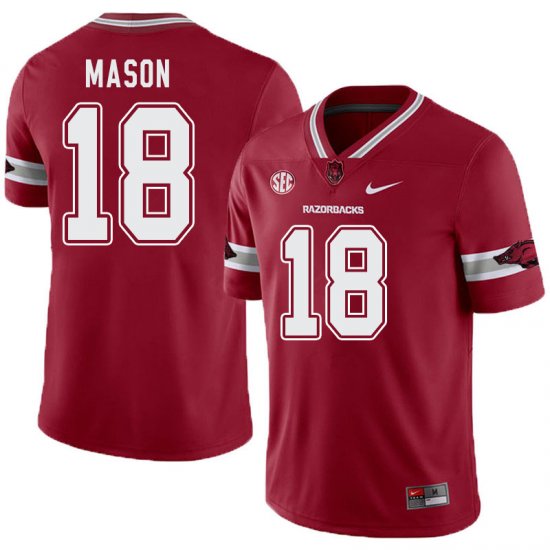 Men GameDay Myles Mason #18 Arkansas Stitched College Football Jersey