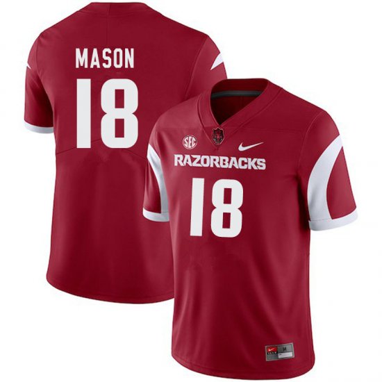 Men GameDay Myles Mason #18 Arkansas Stitched College Football Jersey