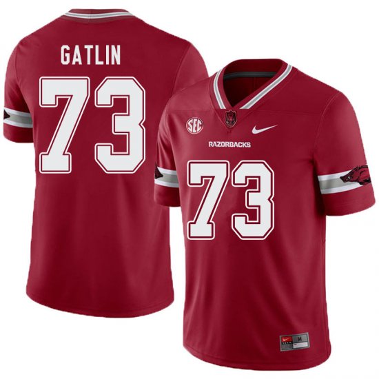 Men GameDay Noah Gatlin #73 Arkansas Stitched College Football Jersey