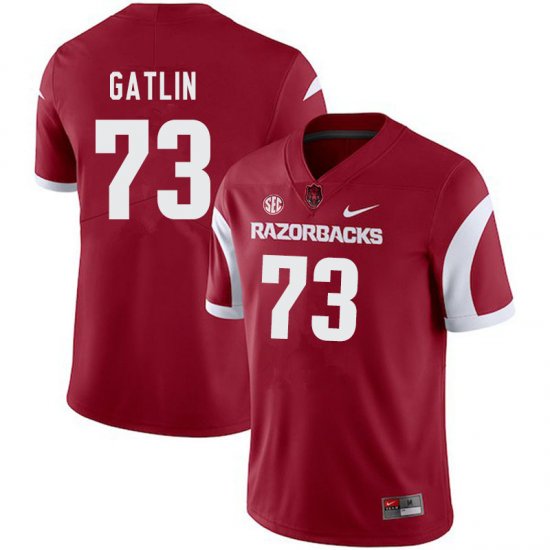 Men GameDay Noah Gatlin #73 Arkansas Stitched College Football Jersey