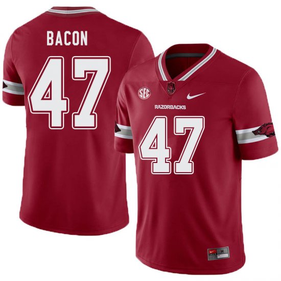 Men GameDay Reid Bacon #47 Arkansas Stitched College Football Jersey