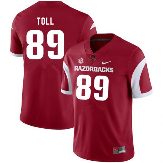 Men GameDay Blayne Toll #89 Arkansas Stitched College Football Jersey