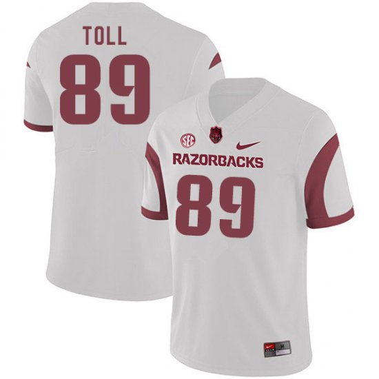 Men GameDay Blayne Toll #89 Arkansas Stitched College Football Jersey