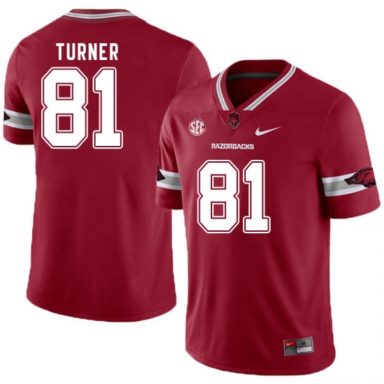 Men GameDay Darin Turner #81 Arkansas Stitched College Football Jersey