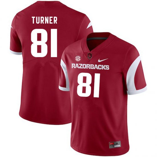 Men GameDay Darin Turner #81 Arkansas Stitched College Football Jersey