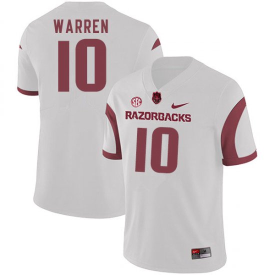 Men GameDay De\'Vion Warren #10 Arkansas Stitched College Football Jersey