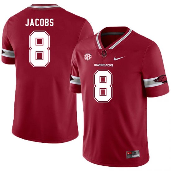 Men GameDay Jerry Jacobs #8 Arkansas Stitched College Football Jersey