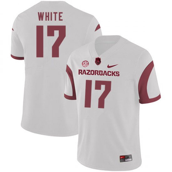 Men GameDay John David White #17 Arkansas Stitched College Football Jersey