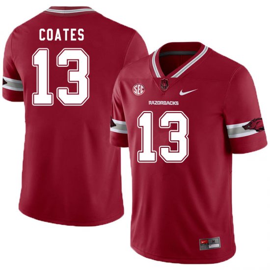 Men GameDay Julius Coates #13 Arkansas Stitched College Football Jersey