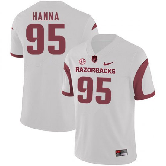 Men GameDay Morgan Hanna #95 Arkansas Stitched College Football Jersey