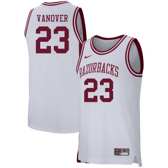 Men GameDay Connor Vanover #23 Arkansas Stitched College Basketball Jersey