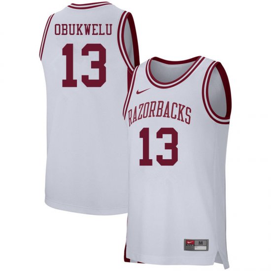 Men GameDay Emeka Obukwelu #13 Arkansas Stitched College Basketball Jersey