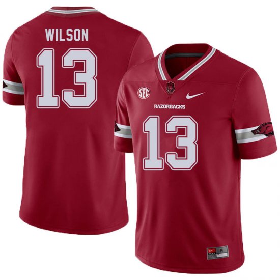 Men GameDay Jaedon Wilson #13 Arkansas Stitched College Football Jersey