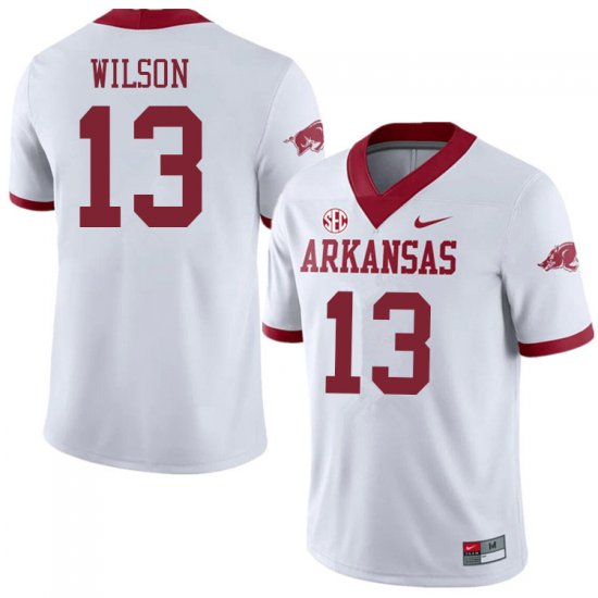 Men GameDay Jaedon Wilson #13 Arkansas Stitched College Football Jersey