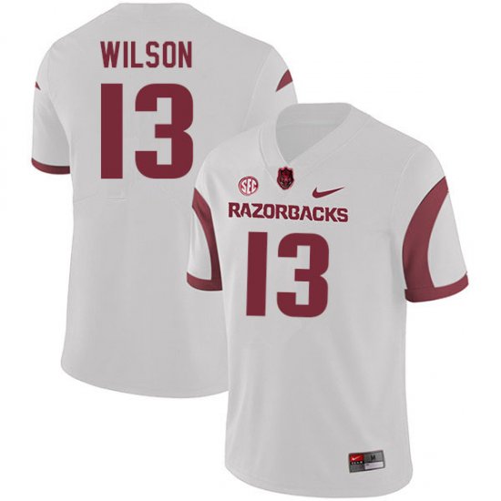 Men GameDay Jaedon Wilson #13 Arkansas Stitched College Football Jersey