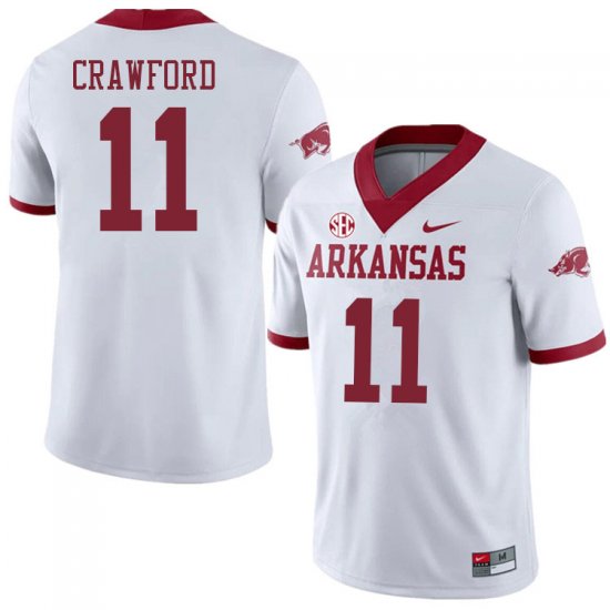 Men GameDay Jaquayln Crawford #11 Arkansas Stitched College Football Jersey