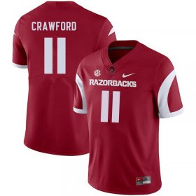 Men GameDay Jaquayln Crawford #11 Arkansas Stitched College Football Jersey