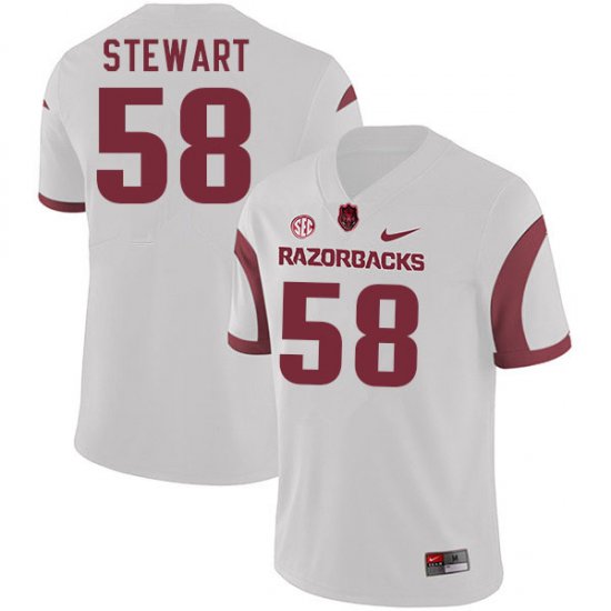 Men GameDay Jashaud Stewart #58 Arkansas Stitched College Football Jersey