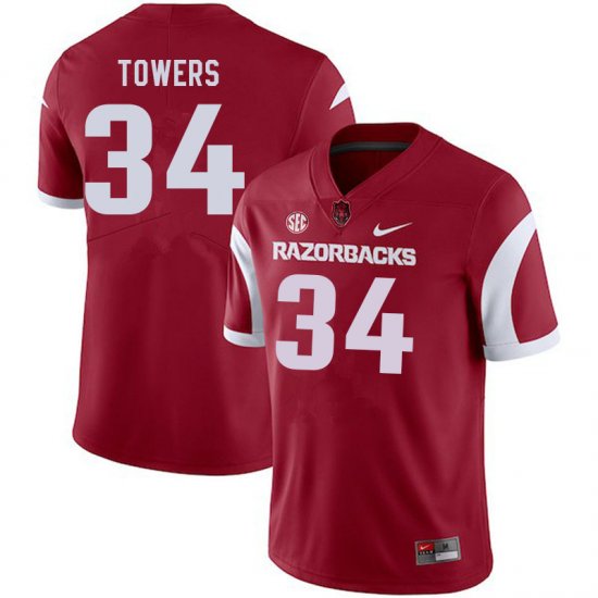 Men GameDay J.T. Towers #34 Arkansas Stitched College Football Jersey