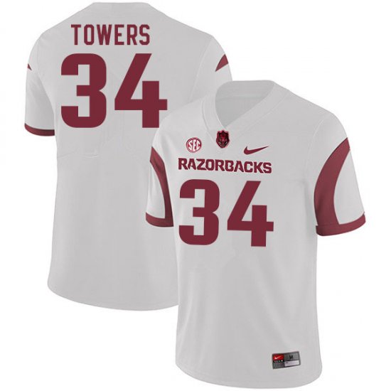 Men GameDay J.T. Towers #34 Arkansas Stitched College Football Jersey