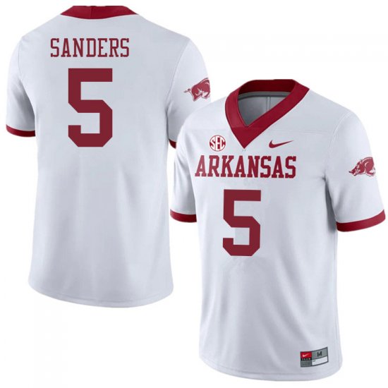 Men GameDay Raheim Sanders #5 Arkansas Stitched College Football Jersey