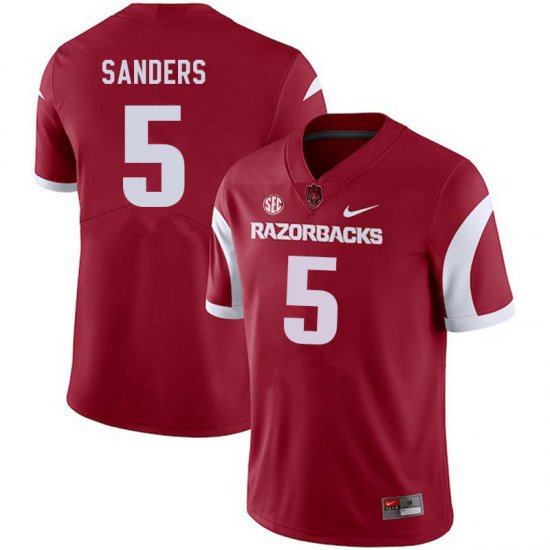 Men GameDay Raheim Sanders #5 Arkansas Stitched College Football Jersey