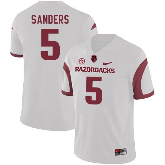 Men GameDay Raheim Sanders #5 Arkansas Stitched College Football Jersey