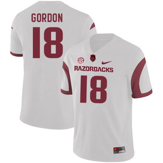 Men GameDay Trent Gordon #18 Arkansas Stitched College Football Jersey