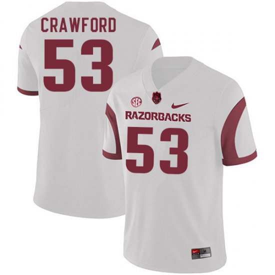 Men GameDay Ty\'Kieast Crawford #53 Arkansas Stitched College Football Jersey