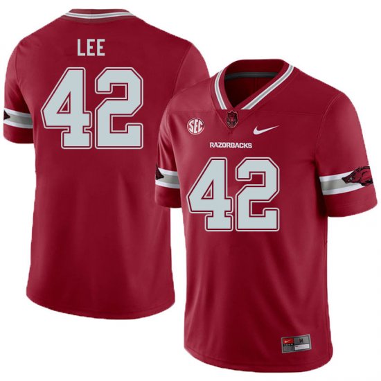 Men GameDay Zach Lee #42 Arkansas Stitched College Football Jersey