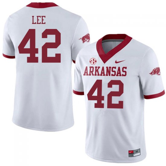 Men GameDay Zach Lee #42 Arkansas Stitched College Football Jersey