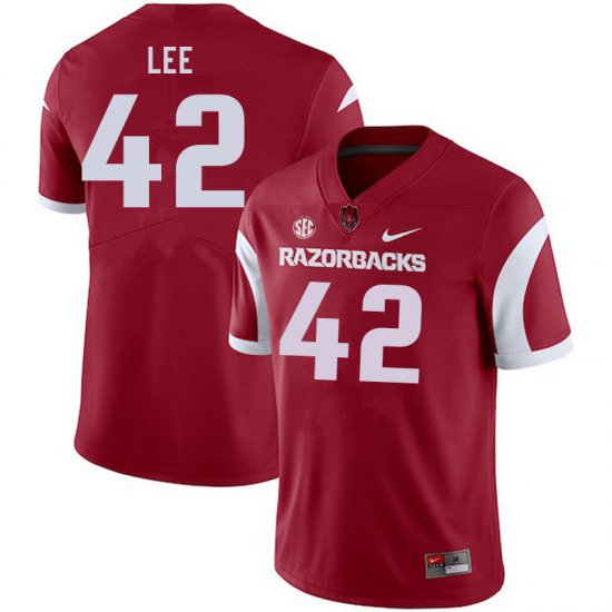 Men GameDay Zach Lee #42 Arkansas Stitched College Football Jersey