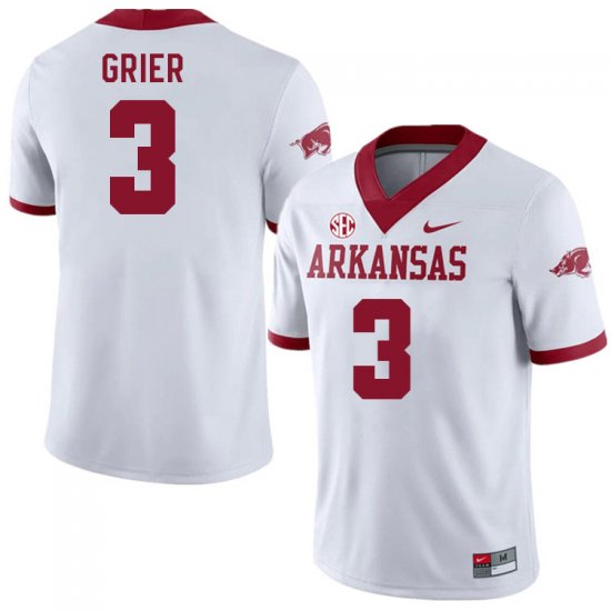 Men GameDay Antonio Grier #3 Arkansas Stitched College Football Jersey