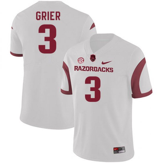 Men GameDay Antonio Grier #3 Arkansas Stitched College Football Jersey