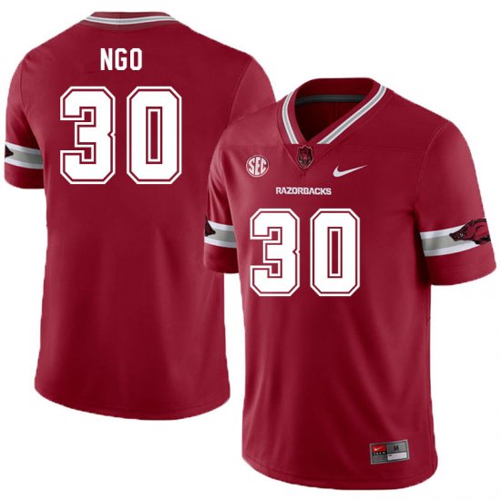 Men GameDay Ashton Ngo #30 Arkansas Stitched College Football Jersey