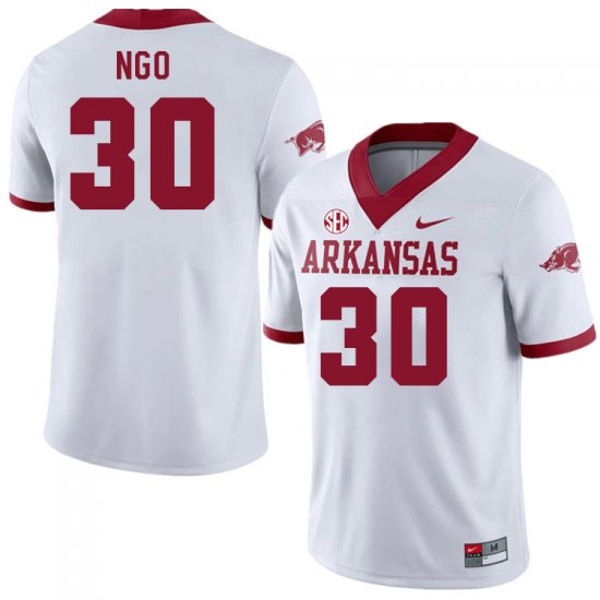 Men GameDay Ashton Ngo #30 Arkansas Stitched College Football Jersey