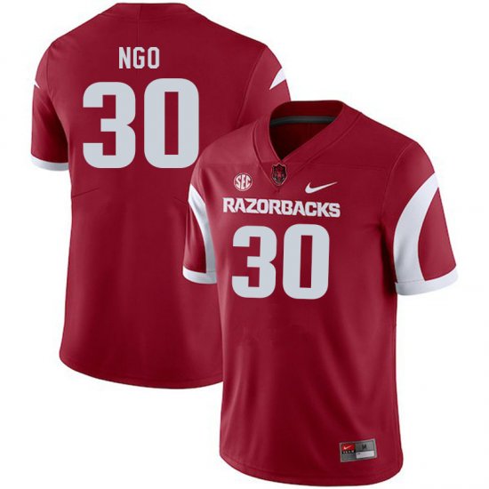 Men GameDay Ashton Ngo #30 Arkansas Stitched College Football Jersey