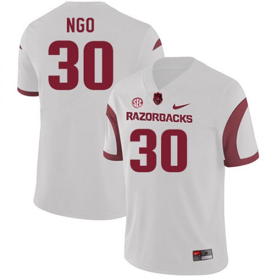 Men GameDay Ashton Ngo #30 Arkansas Stitched College Football Jersey