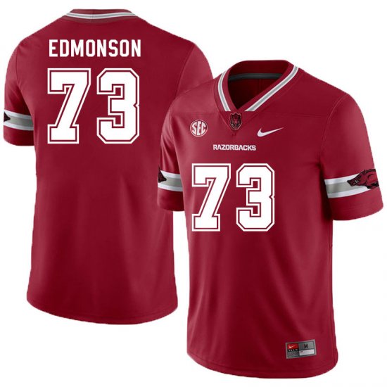 Men GameDay Brooks Edmonson #73 Arkansas Stitched College Football Jersey