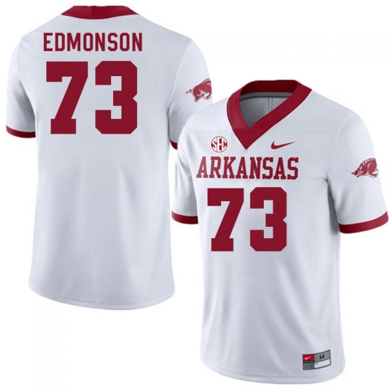 Men GameDay Brooks Edmonson #73 Arkansas Stitched College Football Jersey