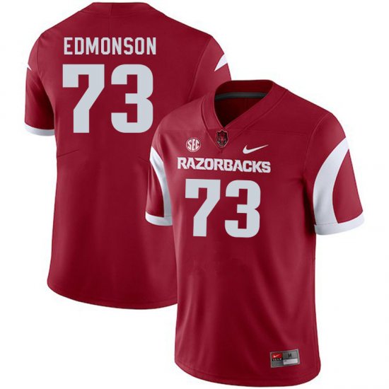 Men GameDay Brooks Edmonson #73 Arkansas Stitched College Football Jersey