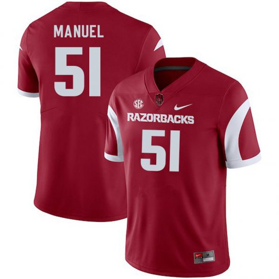 Men GameDay Devon Manuel #51 Arkansas Stitched College Football Jersey