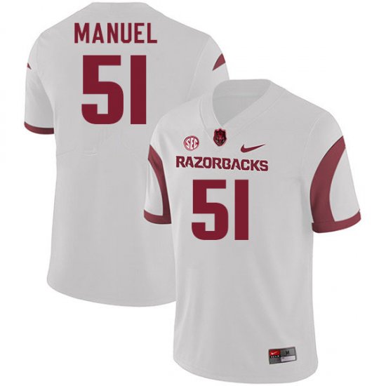 Men GameDay Devon Manuel #51 Arkansas Stitched College Football Jersey