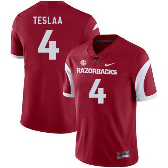 Men GameDay Isaac TeSlaa #4 Arkansas Stitched College Football Jersey